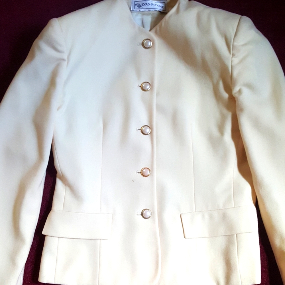 Winter white wool blazer